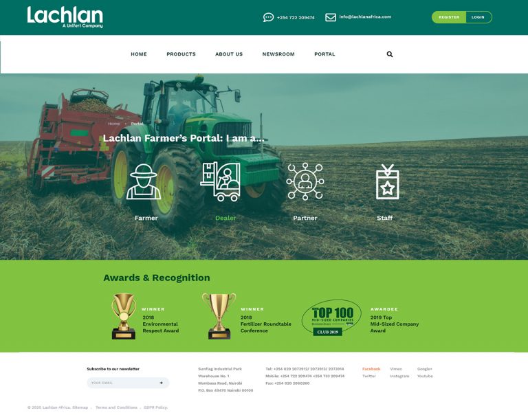 Lachlan kenya seeds company UX UI website